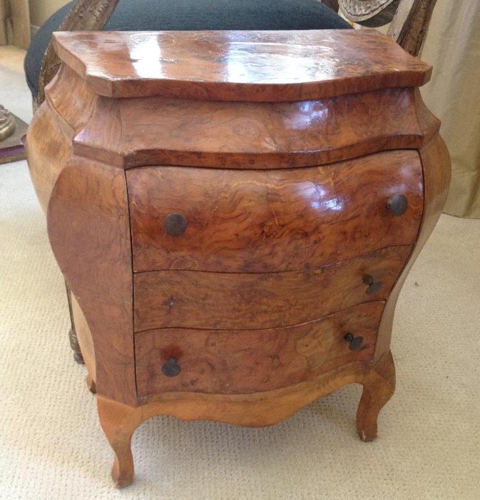 Adorable miniature French bombe side table