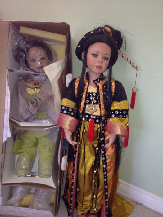 Large standing dolls from large collection!