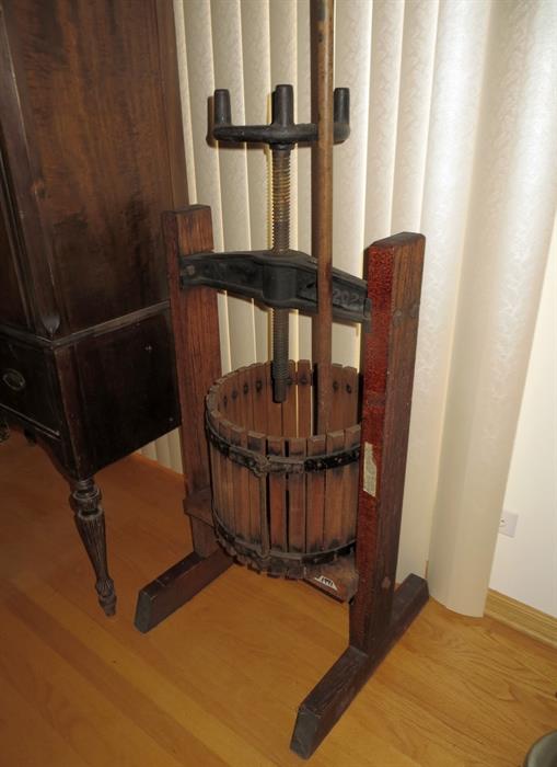 Antique wine press