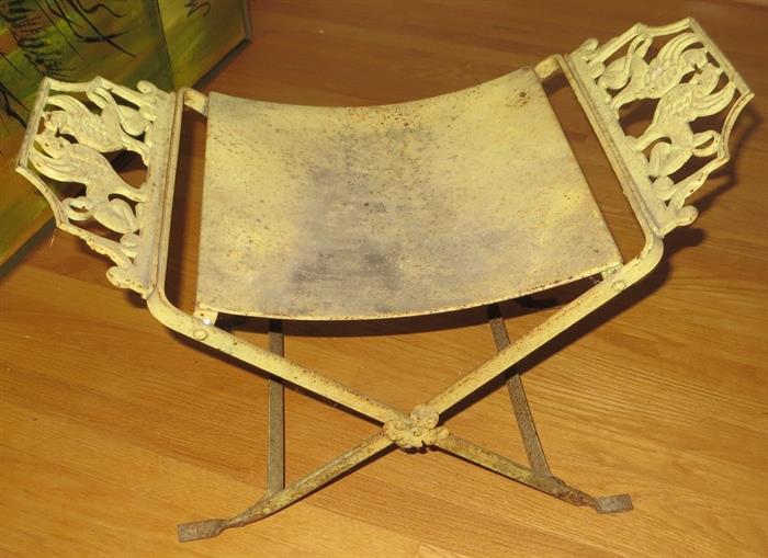 Unique metal folding chair