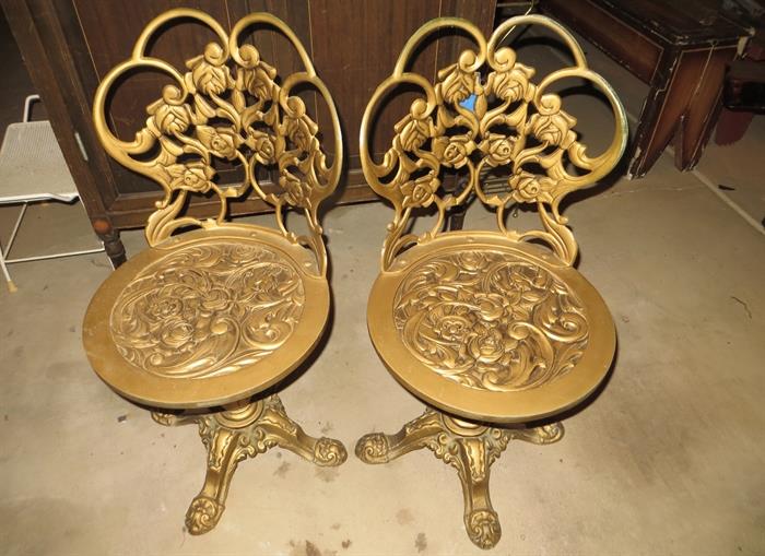 Gold cast chairs