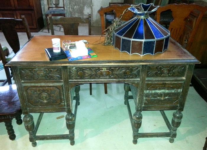 Antique carved desk
