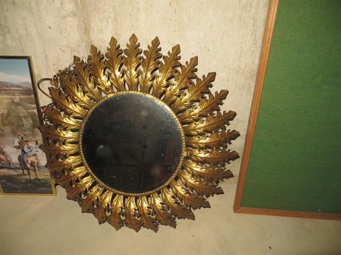 Large round wall mirror