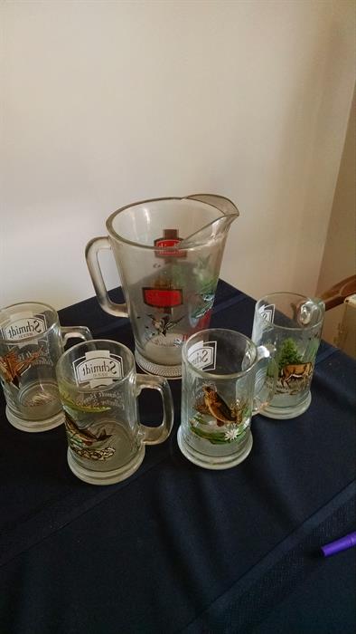 Retro Schmidt Beer Wildlife Collectors Series (2 pitchers and many mugs)