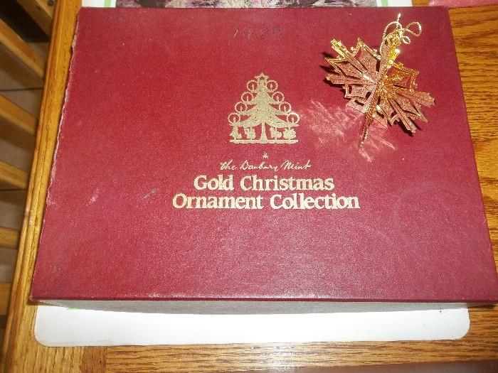 Danbury mint gold Christmas collection 4 boxes