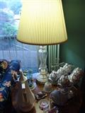 Crystal lamp and blue ware