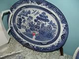 Old blue Willow platter