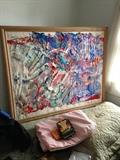 ROY LERNER ACRYLIC ON COTTON CIRCA 1960'S