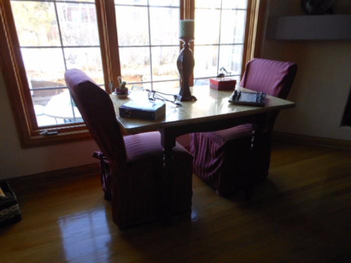 dinette table and two chairs
