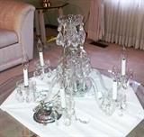 glass arm crystal chandelier