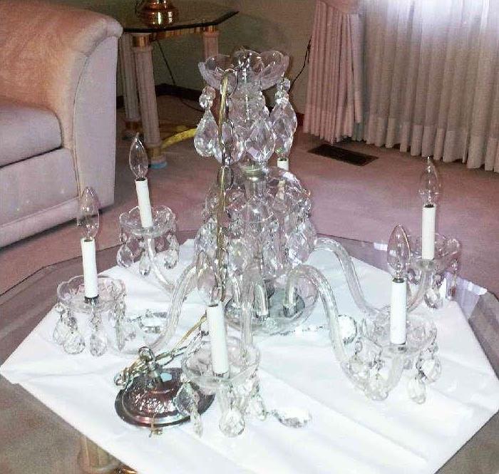glass arm crystal chandelier 