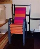 brand new stacking outdoor chairs. set of 4