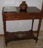 Stunning inlaid TeakHall Table