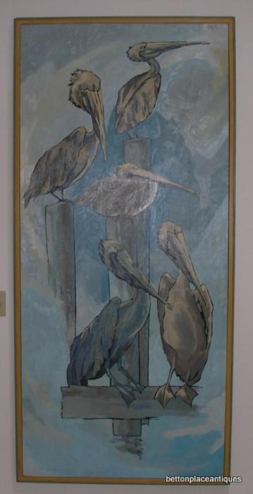 Large Pelican painting by Stevens....it would be 5 feet tall....just so pretty
