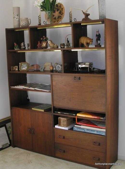 Mid Century Bookcase with many smalls