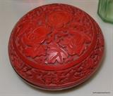 Cinnabar trinket box, this is smaller than it appears in photo
