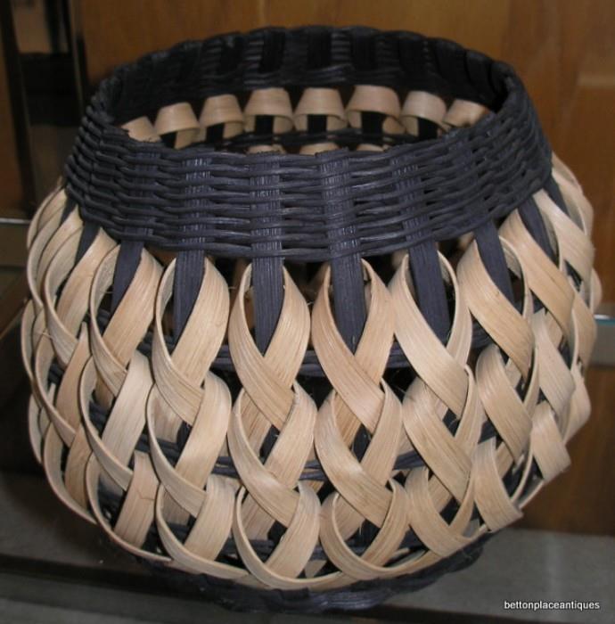 Hand woven native american basket