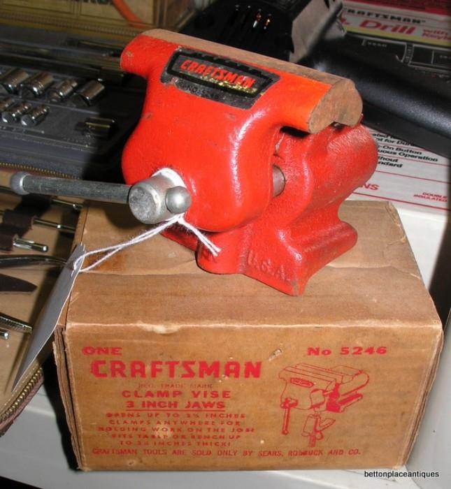 Small Vintage Vice in original box never used