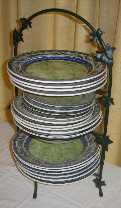 Pier 1 dishes, plate stand