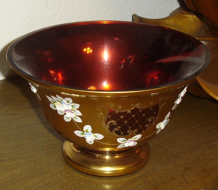 Bohemian glass bowl