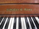 A19 #5 Schafer & Sons 38” 1984 Red Oak Console Piano #540-609 Condition of 6