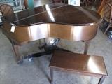 D5# 6 Schiller 1941 Baby Grand Piano Dark Mahogany Finish Very Rough Condition of 5 #101183