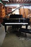 A54 #14 Yamaha 7’6” Model C7 1991 Conservatory Black Hi Gloss Grand Piano with DiscLaver Digital player working *few scratches on top* #F4970447 Condition of 9/10