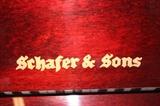 A40 #11 Schafer & Sons 46” 1982 Model US-44 Hi Gloss Cherrywood Studio Upright Piano #411340 Condition of 8/9