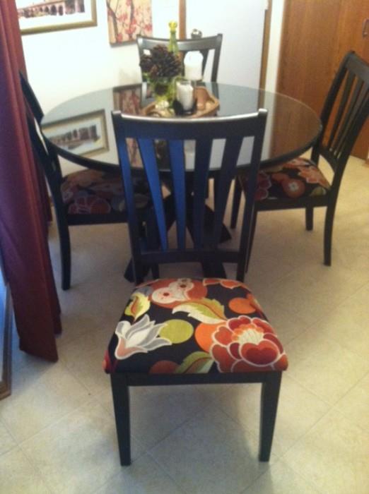 Custom covered chairs....modern botanical print.