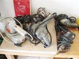 ASSORTED ELECTRIC HAND TOOLS