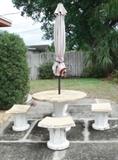 CONCRETE PATIO FURNISHINGS