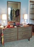 DRESSER WITH MIRROR AND MATCHING HEADBOARD