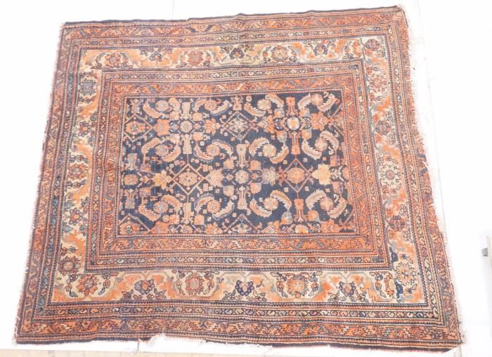 Lot 133:  5'8" x 5'1" Handmade Caucasian Carpet Rug.  Geometric Floral Pattern: Dimensions:   --- US Shipping charge: $35