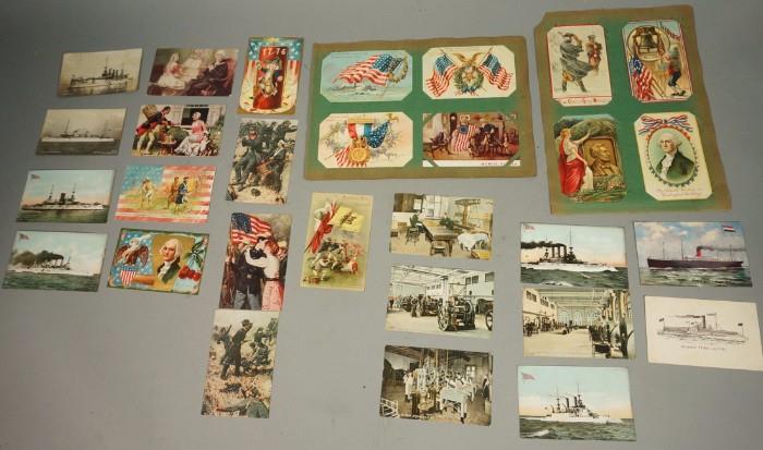 Lot 220:  78pc Collection of Vintage Holiday Christmas Post Cards. Some New Years. Many printed in Germany. : Dimensions:   --- US Shipping charge: $20