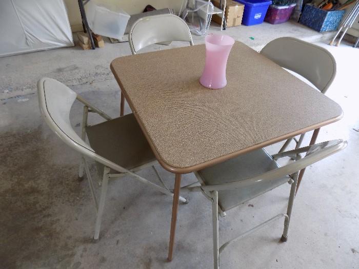 card table with 4 chairs