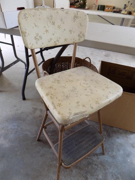 vintage utility stool