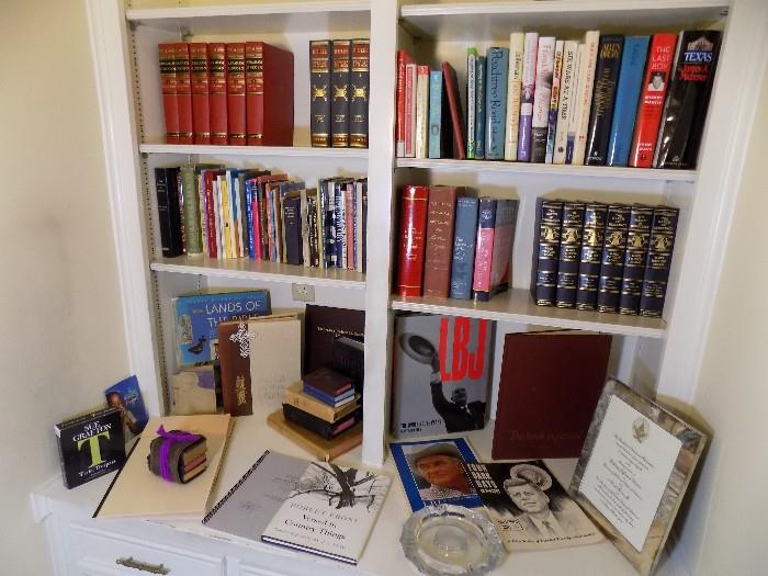 Books....history, spiritual (several vintage Bibles, fiction, non-fiction, poetry, and holiday)  Abraham Lincoln set, Robert E Lee set and history set