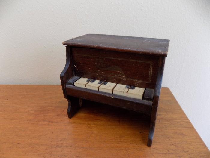 mini childs antique piano