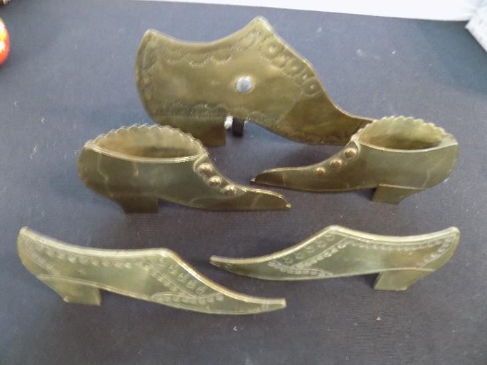 antique brass shoes