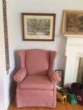 
#16 pink wing back chair $75
#2 Albert Lane signed Print $75