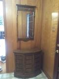#14 entry cabinet w mirror $125