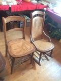 #28 cain seat chair $60
#29 cain seat and back sewing rocker $60 