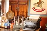 Antique or Vintage Typewriter, Rustic Shelving, and other Vintage Goods