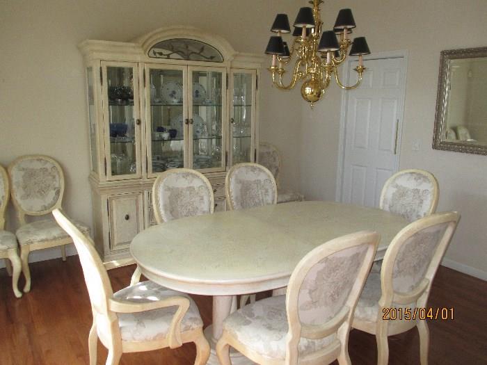 Oval Dining Table shown here without leaves