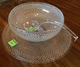 Hobnail punch bowl with under plate -- reduced.