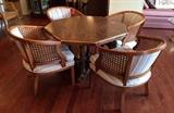 Game table and four DR Kincaid pub chairs.