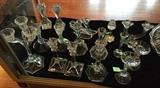 Many, many crystal and glass candlesticks!!