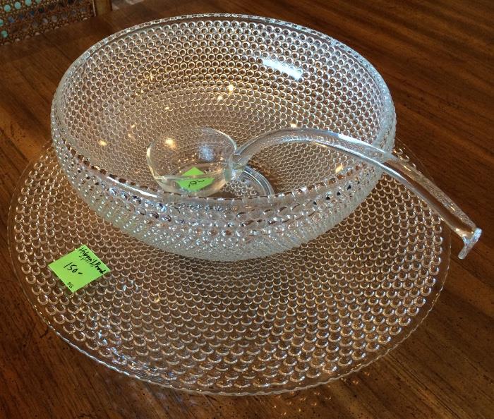 Hobnail punch bowl and underplate (now in Bargainville)