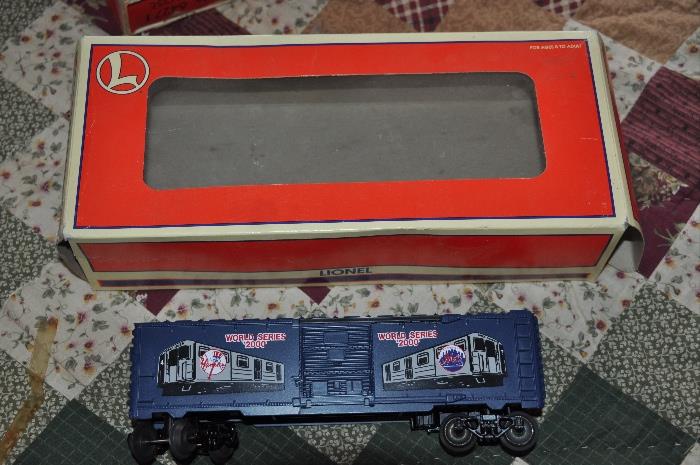 Lionel 2000 World Series box car with Yankees & Mets