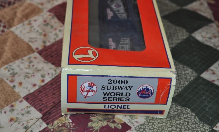 Lionel 2000 World Series box car with Yankees & Mets